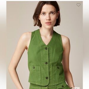 J crew olive green Vest